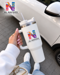 White 400z Stainless Steel Vacuum Insulated Tumbler