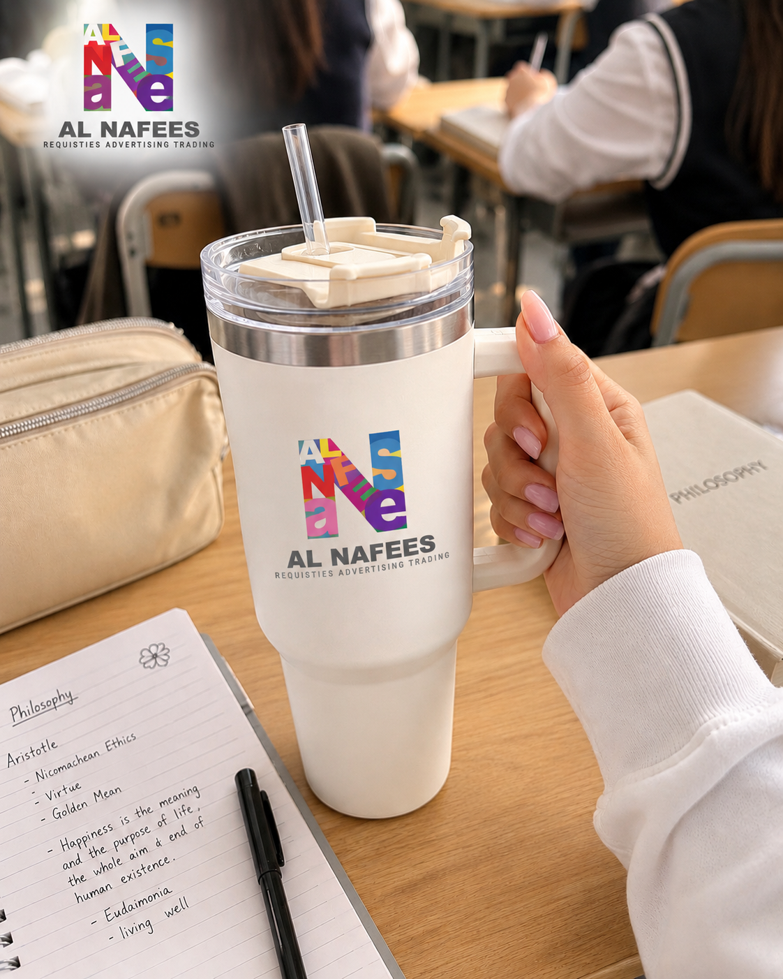 Off White 400z Stainless Steel Vacuum Insulated Tumbler