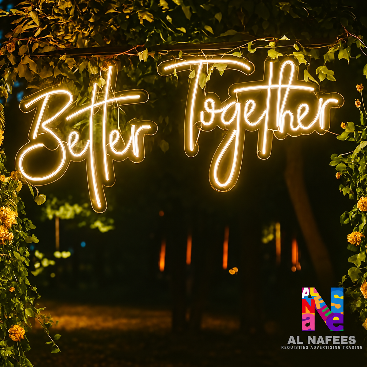 Better Together Neon Sign – 40 x 14cm, Warm White & Multi-Color Options - 007