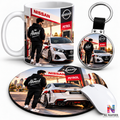 White Mug, Mouse pad and Keychain ring Combo