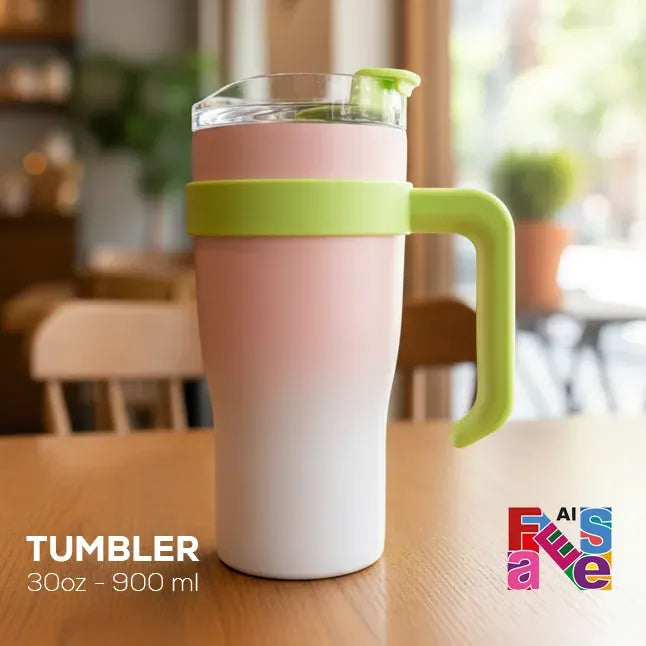 Tumbler Green - Pink Gradient 900ml - 30oz