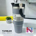 Grey Color Tumbler Vacuum 900ml Custom Stainless Steel