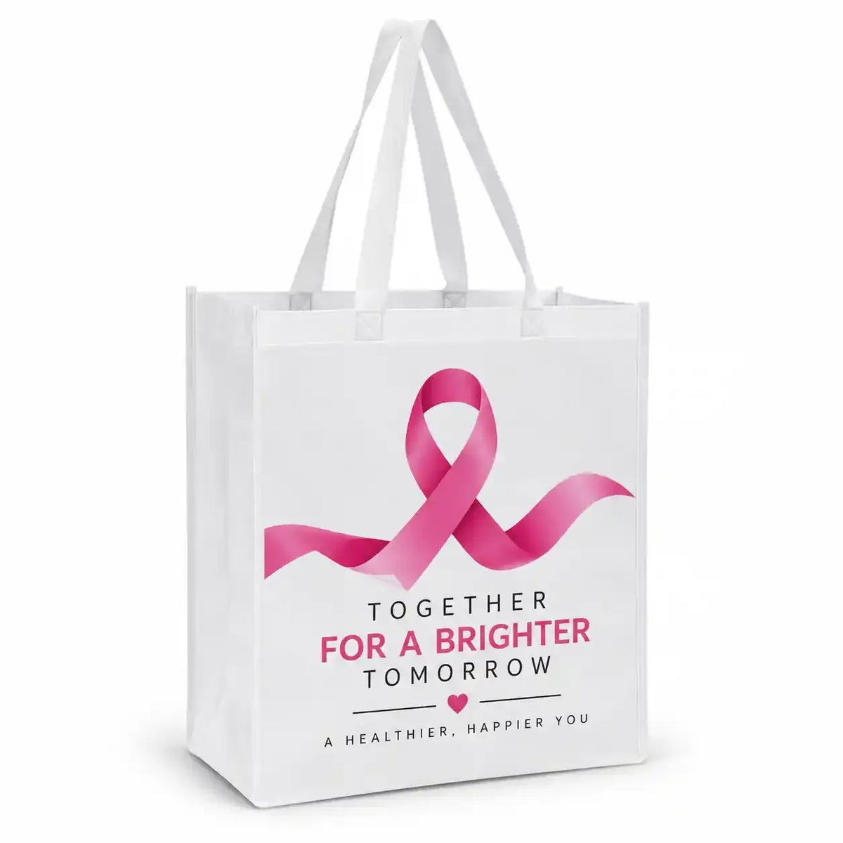 25x32×10 cm Non-Woven White Reusable Carry Bag
