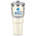 30oz Cream Insulated Travel Tumbler with Handle