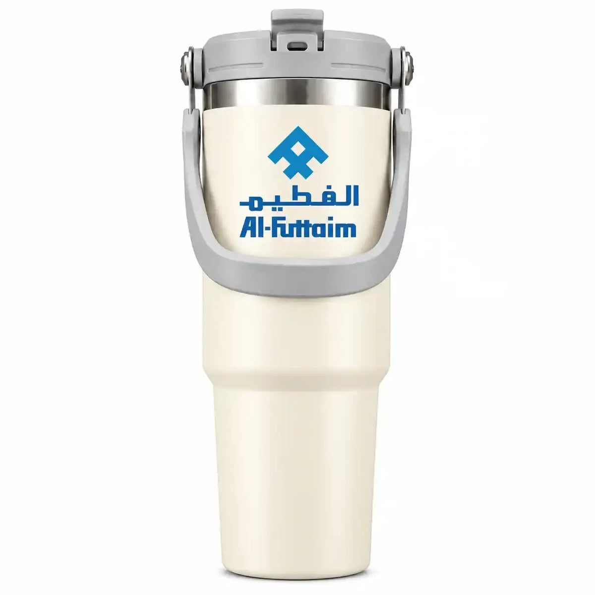 30oz Cream Insulated Travel Tumbler with Handle